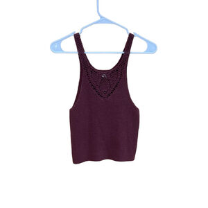 LA Hearts Burgundy Tank Top Women's Size Medium